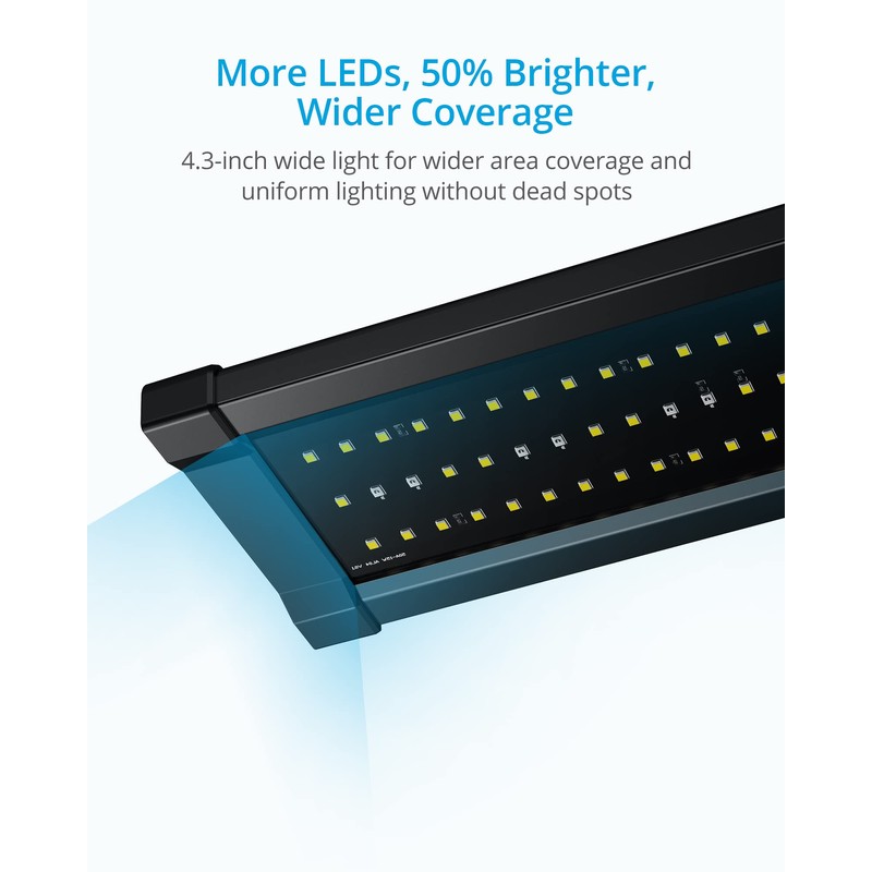NICREW ClassicLED Gen 2 Aquarium Light, 32 Watts, Dimmable LED