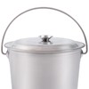 WUSILILU 14L Stainless Steel Bucket with Lid, Handle, Open Lip