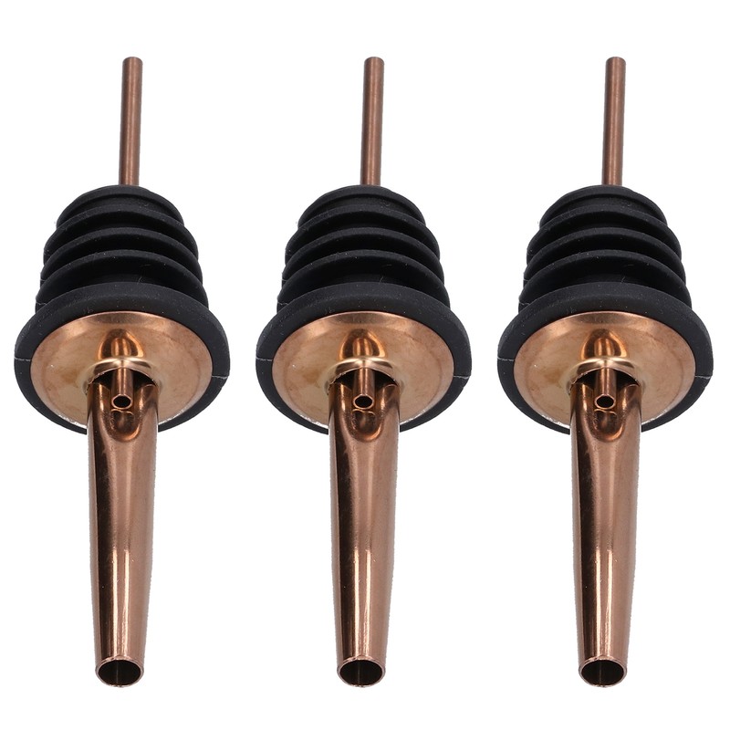 10Pcs Liquor Pourer Stainless Steel Wine Pourer Stopper Bar Tool