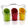 Kitchen Utensil Holder Set (4 Pieces) - 3 Ceramic Crocks