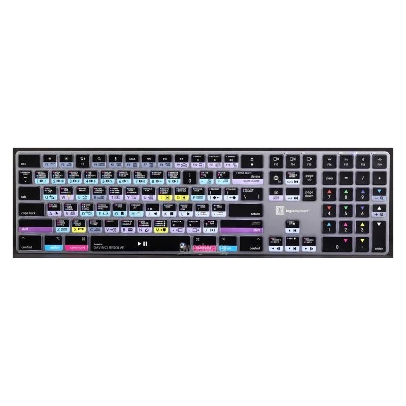 LogicKeyboard TITAN Wireless Backlit Keyboard for DaVinci Resolve - Mac