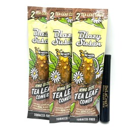 Tea Leaf King Size Cones B.S| 3 Pack of 2 Cones per pack with DeLaCruzV Tube.