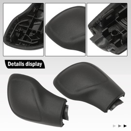 Taesayl Gear Lever Leather Gear Knob Cover with Chrome Part for VW Golf 6 Golf 7 R GTI B7 B8 CC R20 Jta MK6 GLI Black