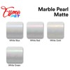 1FTx5FT PET Marble Pearl Matte White Red Vinyl Wrap Auto
