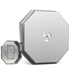 Vinyl Siding Mounting Blocks-New Silvery,130110006001 Octagon Siding Mounting Kit for Outdoor Light, Great Appearance Vinyl Siding Light Wall Plate for 1/2 Inch Lap Double and 4 Inch Siding