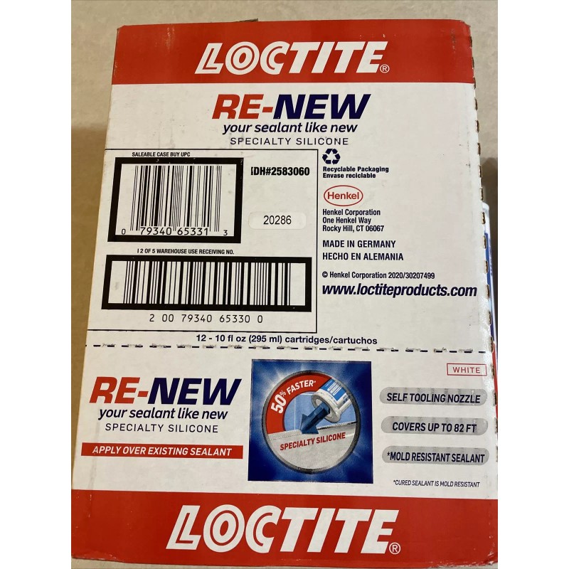 Loctite CASE OF 12 LOCTITE RE-NEW Kitchen & Bath White