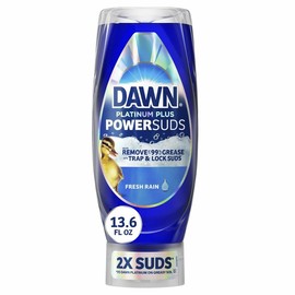 Dawn Platinum Plus PowerSuds Liquid Dish Soap, 13.6 oz. EZ-Squeeze Bottle Household