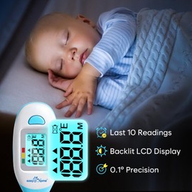 Easy@Home Baby Rectal Thermometer with Fever Indicator, Clear LCD Display for Fast Readings, Soft Flexible Tip for Infant & Newborn Use – EMT-027