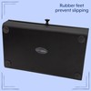 AuldHome Farmhouse Black Bread Box; Retro Vintage Style Enamel Countertop