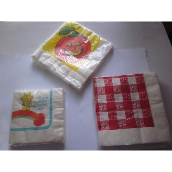Paper Napkins for Special Occasions. Set pf 3 packages: Pumpkin,