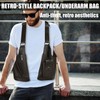 Bolso Bandolera Doble, con Correa Oculta Mosquetón y Correa Ajustable