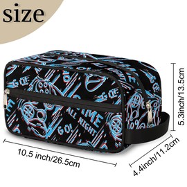 PATTERNFUL Video Game Travel Toiletry Bag for Kids, Waterproof Hanging Wash Bag Gym Shower Kit for Boys Shaving Bag Girls Makeup Bag Toiletries Accessories