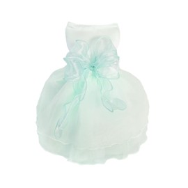 MHaustlie Dog Dress Puppy Skirt Dog Wedding Dress Dog Princess Dresses Wedding Evening Dress Luxury Bowknot Dress Fashion Skirts Outfit for Dogs for Small Medium Dogs(XS, Green)