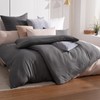 Soifox Set of 2 Pillowcases, 40 x 60 cm, Anthracite,