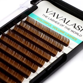 VAVALASH Colored Lash Extensions 0.07mm CC Curl Brown Individual Volume Lashes Extensions 13-20mm
