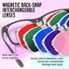 GloFX Snaps: Gray Frame Color Therapy Glasses – Magnetic Snap-On