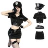 Cedar Eight Women's Sexy Top, Skirt, Belt, Hat, 4 Piece