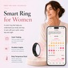 Sqrutri Pink Ceramic Smart Ring for Women, Health & Sleep