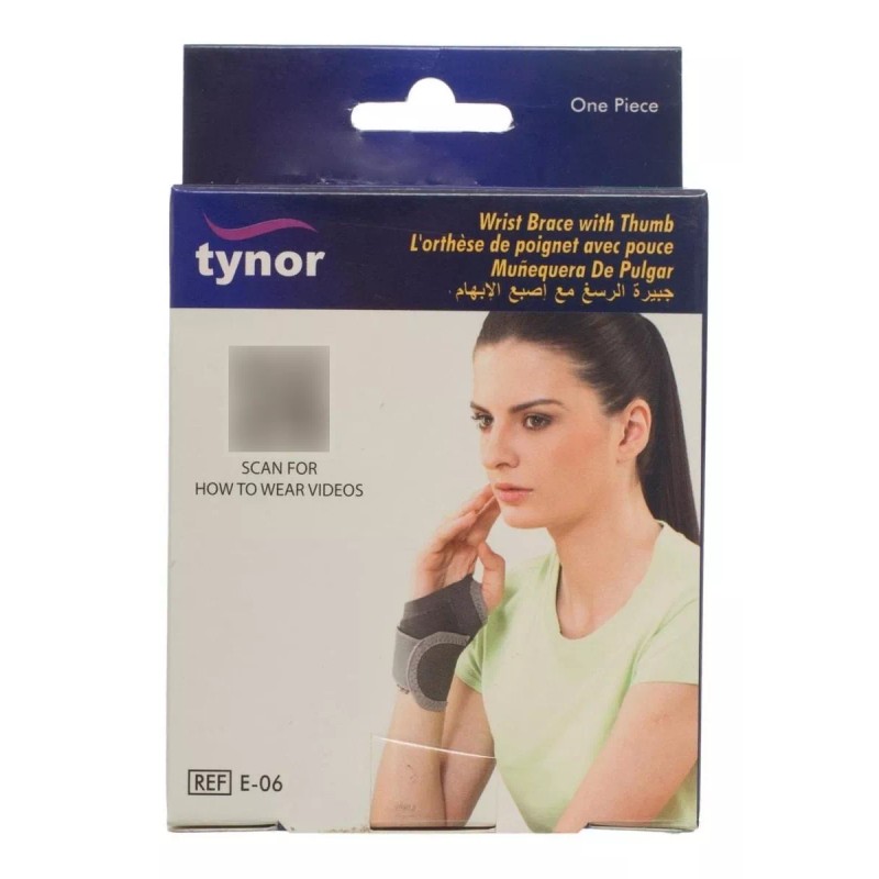 Tynor Muñequera Soporte De Muñeca De Orificio Pulgar E-06 -