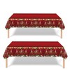 2 Pack Christmas Table Cloth Party,137x274cm Rectangle Large Plastic Tablecloth