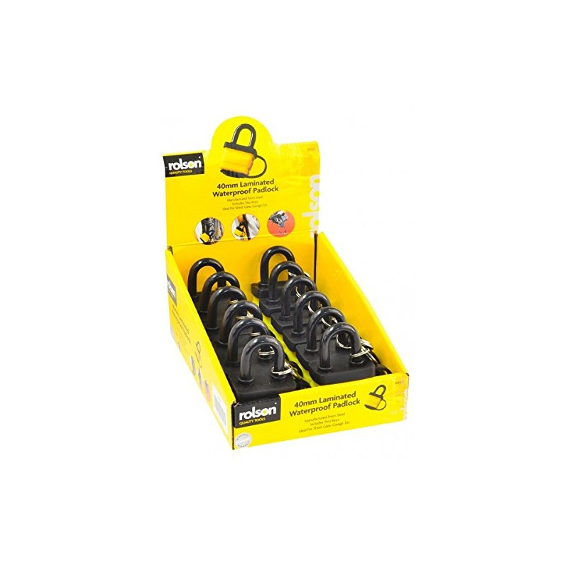 Rolson 66521 40 mm Weather Resistant Padlock