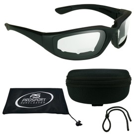 Bikershades Motorcycle Bifocal Safety Glasses Foam Padded ANSI Z87 +3.00 Men Women w/Hard Case and Sunglass Strap…