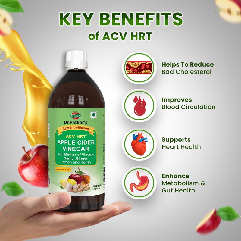 Dr. Patkar's Apple Cider Vinegar Garlic,Ginger,Lemon And Honey (Pack Of