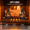Zettfuly Cast Iron Fireplace Andirons, Decorative Andirons for Wood Burning