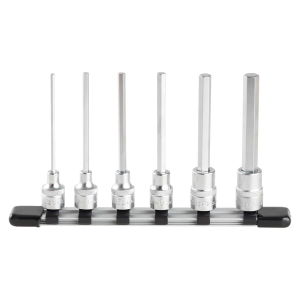 TONE HH306L Long Hexagon Socket Set (With Holder), Insertion Angle