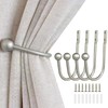 Gripebao 4 Pack Drapery Holdbacks, Pull Backs Wall Mount, Metal