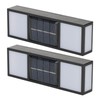 2 Sets Solar Wall Lamp IP65 Protection Grade Bidirectional Multifunctional