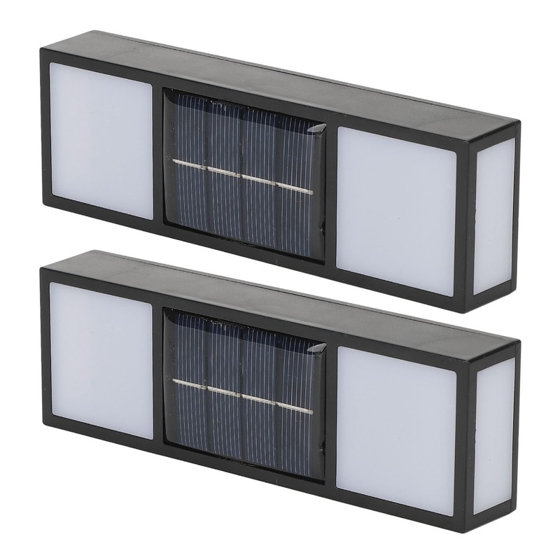 2 Sets Solar Wall Lamp IP65 Protection Grade Bidirectional Multifunctional