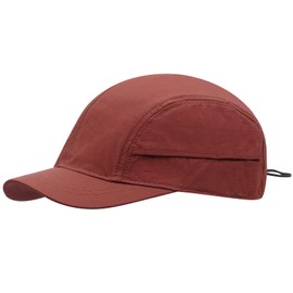 Clape Waterproof Baseball Cap Short Peak Caps for Men Women 5 Panel Fitted Cap Unstructured Low Profile Cap Breathable Sport Cap Outdoor Sun Cap