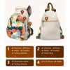 POPUCT Cute Small Cotton Hand Craft Backpack Purse Mini Multi