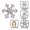 Snowflake Design Plastic Stone Beaded Napkin Rings Set of 6