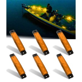 Shangyuan Interior Marine Strip Lights, 6 Led Utility Strips, Marine Led Strip, White Led Courtesy Light, 12v Led Marine Light, Marine Interior Lights, Boat Interior Led Lights, Yellow, 6PCS