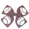Four Loop Softball/Baseball Hair Bow, Many Colors Avail, Made in