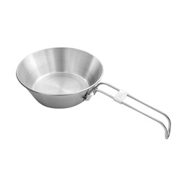 Tatonka Bowl 500 ml Stainless Steel Bowl with Removable Folding Handle and Volume Scale Diameter 15 x 5 cm