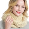 QUEENFUR Winter Women Thick Cable Knit Ribbed Infinity Circle Loop