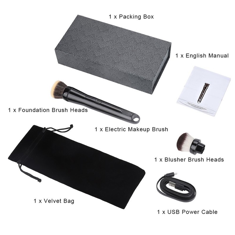 Electric Makeup Brush Automatic Rotating Makeup Brush With Foundation &