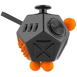Mastery Brand Dodecagon Fidget Alivia El Estrés y la Ansiedad; Juguete de 12 Caras para Las Manos Portátil para Adultos y Niños; Alivia el Aburrimiento y te Mantiene Entretenido y Concentrado(Naranja)