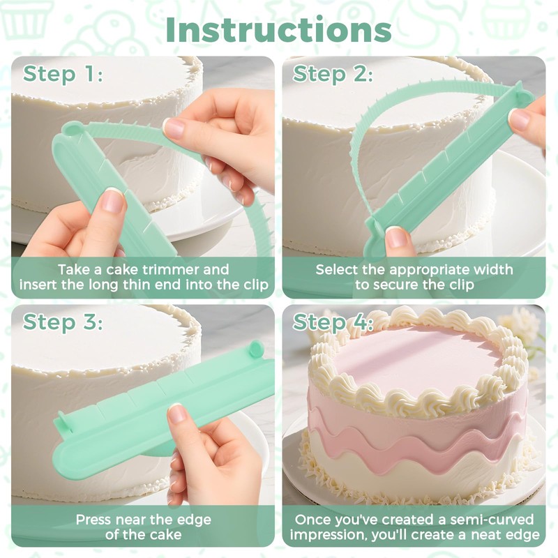 Paquete de 4 herramientas de guía de arco para pasteles,