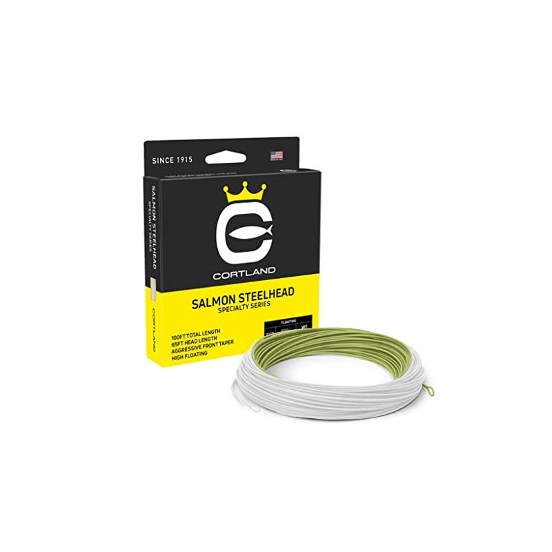 Cortland Salmon Steelhead Floating Fly Line (Olive/White, WF7F)