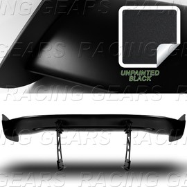 Racing Gear UNIVERSAL 57" WING GT2 STYLE PRIMER BLACK DOWN FORCE RACING REAR TRUNK SPOILER