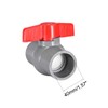 sourcing map 40mm PVC Ball Valve for Water Supply Pipe,
