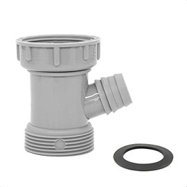 Kitchen Sink Drain Pipe Adapter Wye, Y-Shaped Strainer Connector Waste Outlet Male Female Thread Fitting with Dishwasher Input