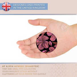 Destination Vinyl ltd Magnet for Refrigerator, Fridge - Cute Pink Hibiscus Flower Floral for Office, Cabinet and Whiteboard, Magnetic Stickers, 8785