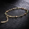 Softones Evil Eye Anklet,14K Gold Dainty Zircon Ankle Bracelets for
