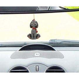 Whimsical Grey Bunny Hanging Ornament Figurine Home Decor Figurine Holiday Collectible - Happy Bunny Collection - Bunny Lover Gifts for Women, Bunny Ornaments, Spring Wreath Decoration