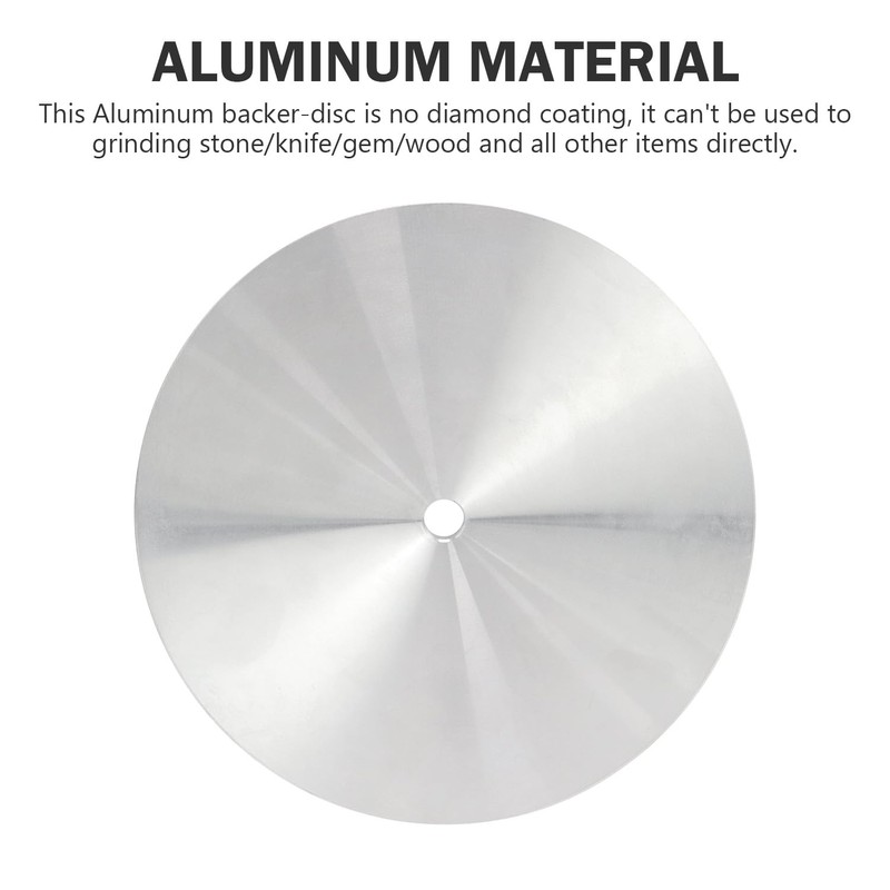QZATTCAEN Aluminum Grinding & Polishing Disc Base Plate - 8"
